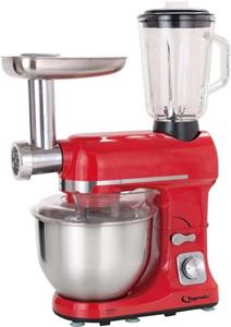 Topmatic Küchenmaschine PKM-1800.1BG Multifunktion Mixer 1800W Teigmaschine Fleischwolf, 1800 W, 5,00 l Schüssel, Spritzgebäckvorsatz, Entriegelungsmechanismus für Multifunktionsar