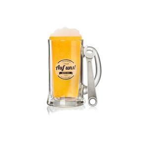 Ritzenhoff & Breker Bierglas »Auf uns Bierkrug und Öffner 500 ml 2er Set«, Glas