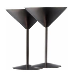 Martiniglas »Lyngby Steel Cocktailspitz 2er Set ca 25cl«, Stahl