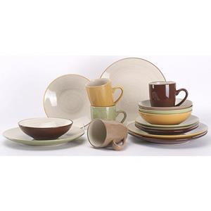 CreaTable Kombiservice Bamboo Garden (16-tlg), 4 Personen, Steinzeug