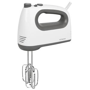 Bomann Handmixer HM 6054 CB, 5 Geschwindigkeitsstufen, inkl. Turbostufe, Zubehör ist spülmaschinengeeignet, weiß