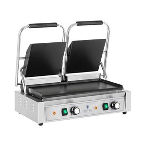 Dubbele contactgrill - Flat - Royal Catering - 3,600 W