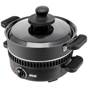 Silva Crêpesmaker PK-M 800 Multiröster - Maronibräter - Wendegussplatte - 600 Watt - schwarz