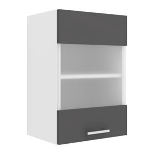VCM Küchenschrank Breite 40 cm Matt Glastür Hängeschrank Küche Küchenmöbel Esilo weiß