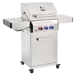 TAINO Gasgrill »PLATINUM«, 2+1, Gasgrill, Gasgrill komplett aus Edelstahl, 2 Hauptbrenner aus Edelstahl, 1 Seitenkocher mit Keramik Sear-Brenner, Doppelwandiger Deckel - Hoher Garraum, Pie