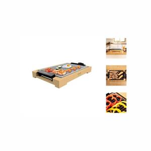 Cecotec Raclette und Fondue-Set Grillpfanne  TastyGrill 2000 Bamboo LineStone