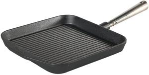 Skeppshult Grillpfanne »Edelstahl Griff«, Gusseisen (1-tlg), unbeschichtetes Gusseisen, eckig, 25 x 25 cm, Induktion, backofenfest, Grill