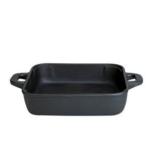 GAUMENKICK Grillpfanne »Gusspfanne Feuerpfanne Grillpfanne quadratisch 2 Griffe 25x25x6cm Gusseisen«, Gusseisen (1-tlg)