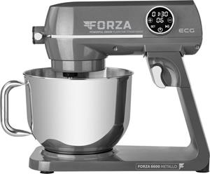 ECG Küchenmaschine FORZA 6600 Metallo Scuro, 1800 W, 6,50 l Schüssel, Vielseitiger Küchenhelfer