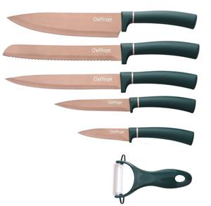 Cheffinger Messer-Set »6 tlg Edel Messerset Messer Fleischmesser Brotmess« (6-tlg)