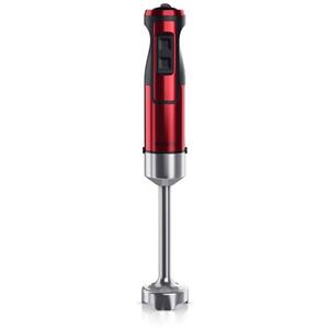 Arendo Stabmixer, 1000 W, Edelstahl Stabmixer in rot Handmixer - Pürierstab - stufenlose Regelung