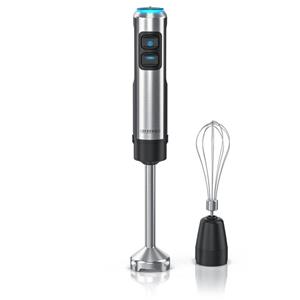 Arendo Stabmixer, 1200 W, Edelstahl Stabmixer mit Schneebesenaufsatz Pürierstab mit abnehmbarem Mixfuß