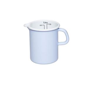 Riess Messbecher »Küchenmaß, Henkeltopf Emaille Blue Light«, Emaille, Messtopf Emailletopf