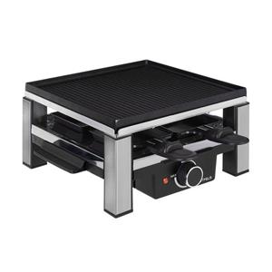 Gutfels Raclette RACLETTE 4010, 4 Raclettepfännchen, 900 W, Wendeplatte als Grill oder Plancha, Passend für 4 Personen, Antihaftbeschichtung, einfache Reinigung, kompakt und platzsparend