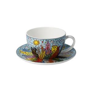 Goebel Tee-/ Cappuccinotasse James Rizzi - My New York City Day bunt