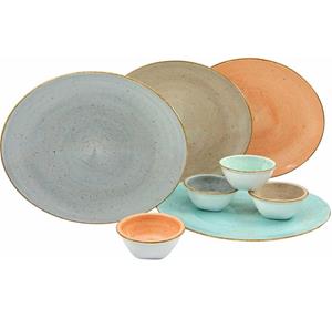 CreaTable Steakbord VINTAGE NATURE Porselein (set, 8 stuks)
