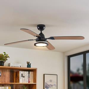 Starluna Tedric LED-Deckenventilator schwarz/eiche