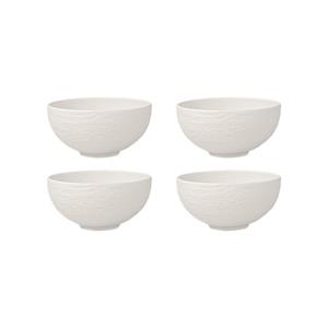 Villeroy & Boch Suppenteller »Manufacture Rock Blanc Suppen Bol Ø 12,5 cm«, (4 St)
