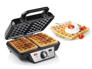 Tristar Waffeleisen, 1000 W, 2 dicke Belgische & Brüsseler Waffeln gleichzeitig Doppel Wafflemaker