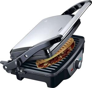 Krachtige Panini Maker Met Regelbare Thermostaat. Melissa Zilver-zwart