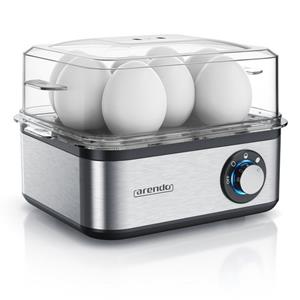 Arendo Eierkocher, Anzahl Eier: 8 St., 500 W, Edelstahl Eierkocher für bis zu 8 Eier