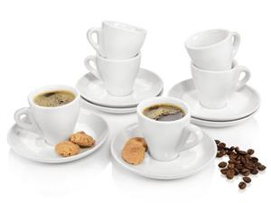 SÄNGER Kaffeeservice »New Port Espressotassen Set« (12-tlg), Porzellan, 100 ml. spülmaschinengeeignet, erweiterbar