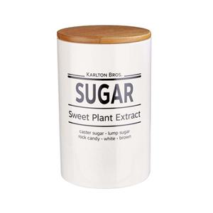 Butlers Zuckerdose »KARLTON BROS. Vorratsdose Sugar 1100ml«, Porzellan, Bambus