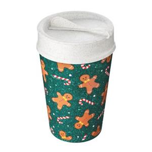 Koziol ISO TO GO GINGERBREAD Thermobecher 400ml Isolierbecher grün
