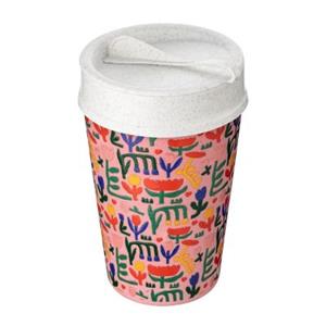 Koziol ISO TO GO GROW Thermobecher 400ml Isolierbecher rosa