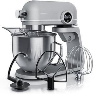 Arendo Küchenmaschine, 800 W, Rührmaschine Knetmaschine Standmixer 800 W - 5l Fassungsvermögen – Edelstahlschüssel - inkl. 3 Rührwerkzeuge - 8 Schaltstufen - planetarisches 