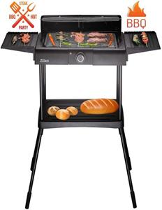 Zilan Standgrill ZLN-3789, 2400 W, Stand- oder Tischgrill, Stufenloser Temperaturregler, Überhitzungsschutz, Windschutz