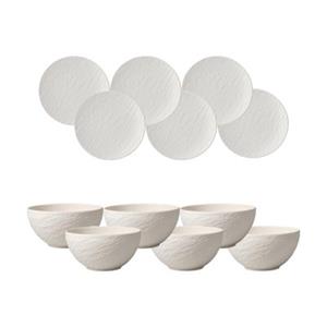 Villeroy & Boch Manufacture Rock Bowl Set 12-teilig weiß Geschirrsets