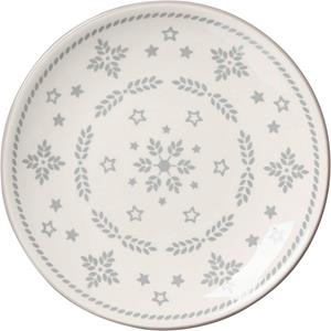 Ritzenhoff & Breker Frühstücksteller »Frühstücksteller Porzellan holly mit Norweger Strickmuster grau Ø 26.5«, (1 St)