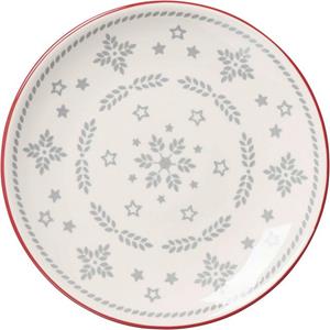 Ritzenhoff & Breker Frühstücksteller »Frühstücksteller Porzellan holly mit Norweger Strickmuster rot Ø 26.5«, (1 St)