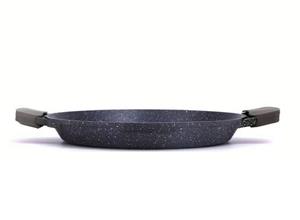 Cheffinger Bratpfanne »Aluguss Paellapfanne Pfanne Paella Ø32-40 Induktion Silikongriffe Bratpfanne Backofen Grillpfanne«