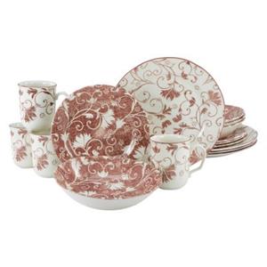 Creatable Kombiservice Damask Steingut rot