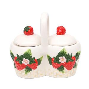 Neuetischkultur Zuckerdose »Zuckerdose/Marmeladendose Erdbeere«, Keramik