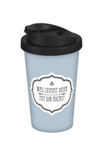 Geda Labels Coffee to go Becher Was stimmt mit dir nicht 400ml Kaffeebecher bunt