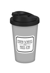 Geda Labels Coffee to go Becher Einen Scheiss muss ich 400ml Kaffeebecher bunt