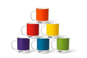 Pantone Kaffeeservice, Porzellan Kaffeebecher, 375 ml, 6er-Set