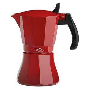 Jata Espressokocher Espressomaschine Italienische Kaffeemaschine  HCAF2009 Rot Aluminium 9 Tasse
