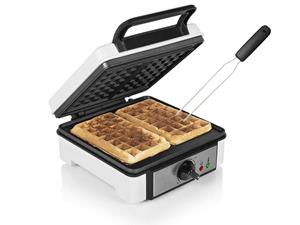 Princess Waffeleisen, 1200 W, für 2 dicke Belgische & Brüsseler Waffeln gleichzeitig, Doppel Wafflemaker, Waffelmaschine mit Waffel-Gabel