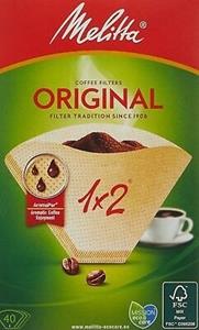 Melitta Filterkaffeemaschine Melitta 6658212 Kaffeefilter 1x2, 40 Stück, für Kaffeemaschinen