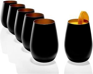 Stölzle Longdrinkglas »Elements Schwarz-Bronze (6er Set)«, Glas