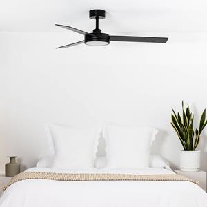 FARO BARCELONA LED-Deckenventilator Barth mit Leuchte, schwarz