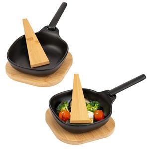 Bremermann Grillpfanne »Grillpfännchen 2er-Set aus Steingut«, Steingut (2er-Set)