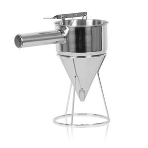 Mahlzeit Warmhalteplatte  Edelstahl Teigportionierer, Auslassöffnung, Absperrhahn und Gestell