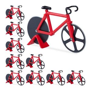 RELAXDAYS Pizzaschneider »10 x Fahrrad Pizzaschneider rot«