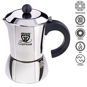 GRÄWE Espressokocher  Espressokocher 10 Tassen Edelstahl