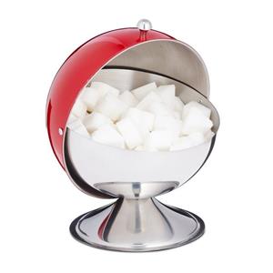 RELAXDAYS Zuckerdose »Zuckerdose Edelstahl«, Edelstahl, Rot